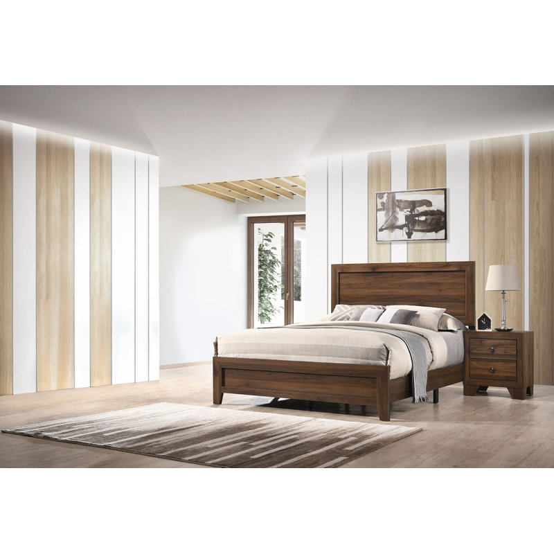 Jomira 3-2_Laure Panel Bedroom Set, Queen, 3 Pieces: Bed, 2 Nightstands