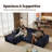 Boneless Alcala L-Shaped Plush Upholstered Comfy Cloud Sectional Sofa-1069440028