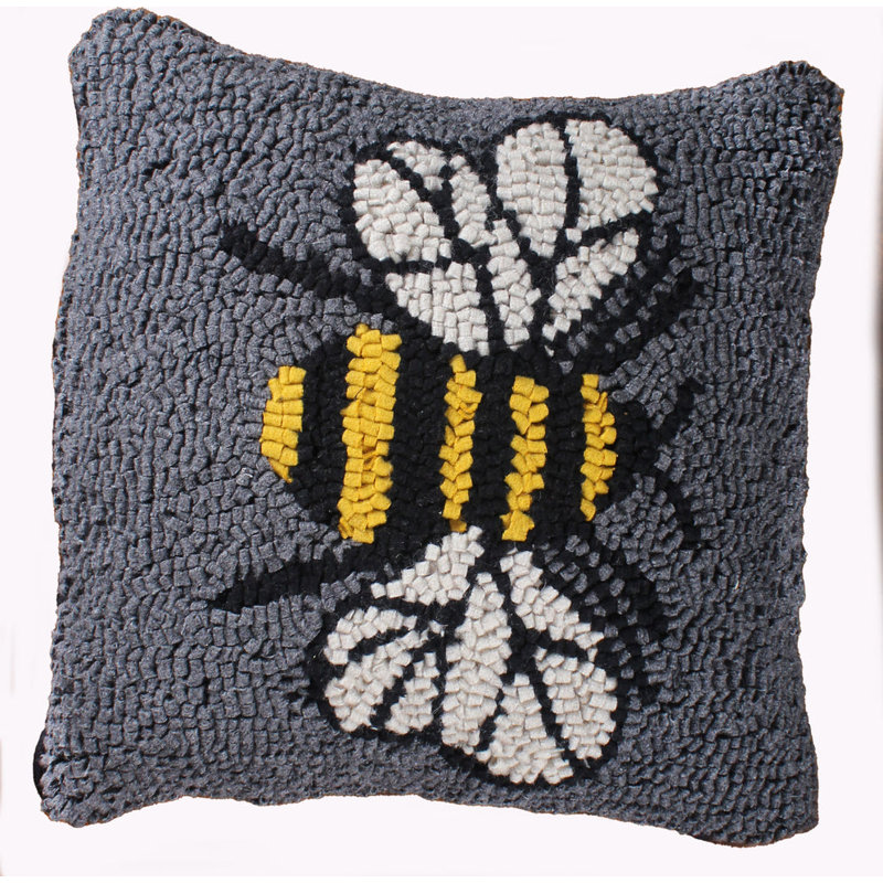  Coussin décoratif réversible en laine grise