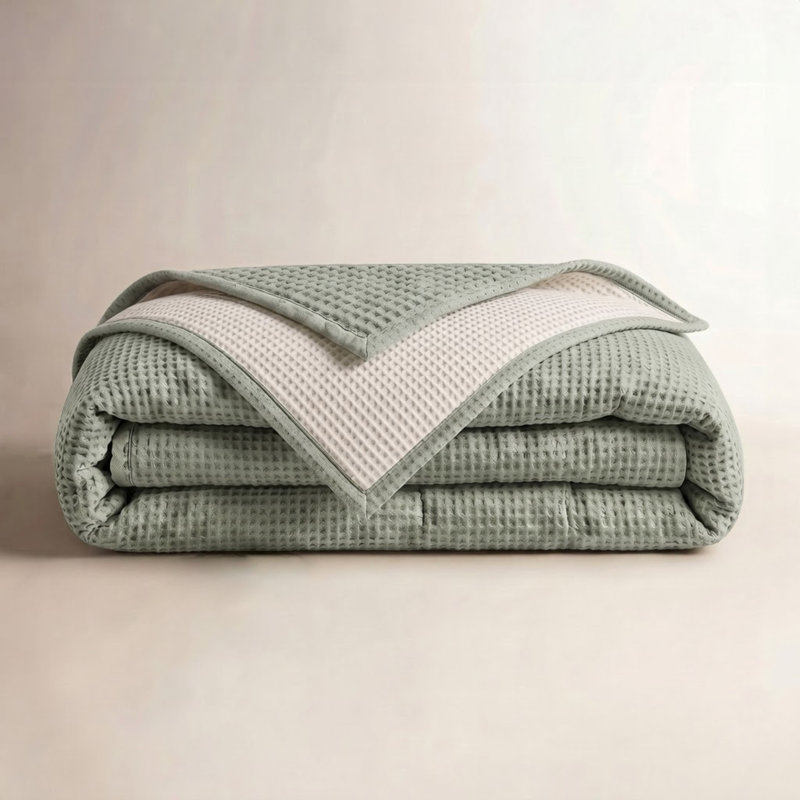 Pick Stitch Matelasse Coverlet, King Coverlet, Evergreen