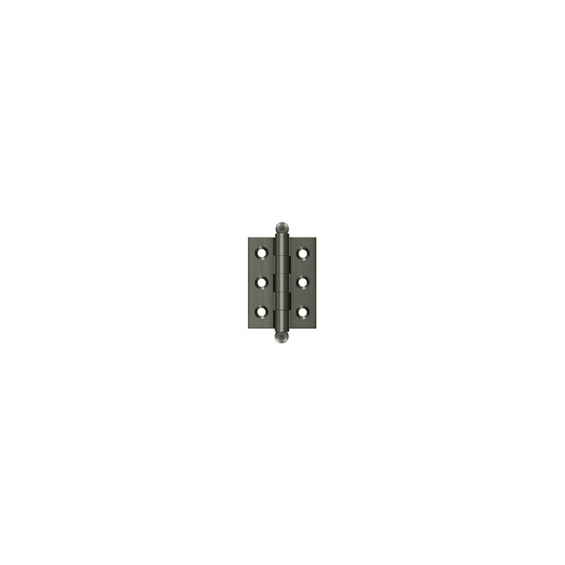 10'' x 10'' Solid Brass Traditional Hinge, Antique Nickel, 2" H x 1.5" W