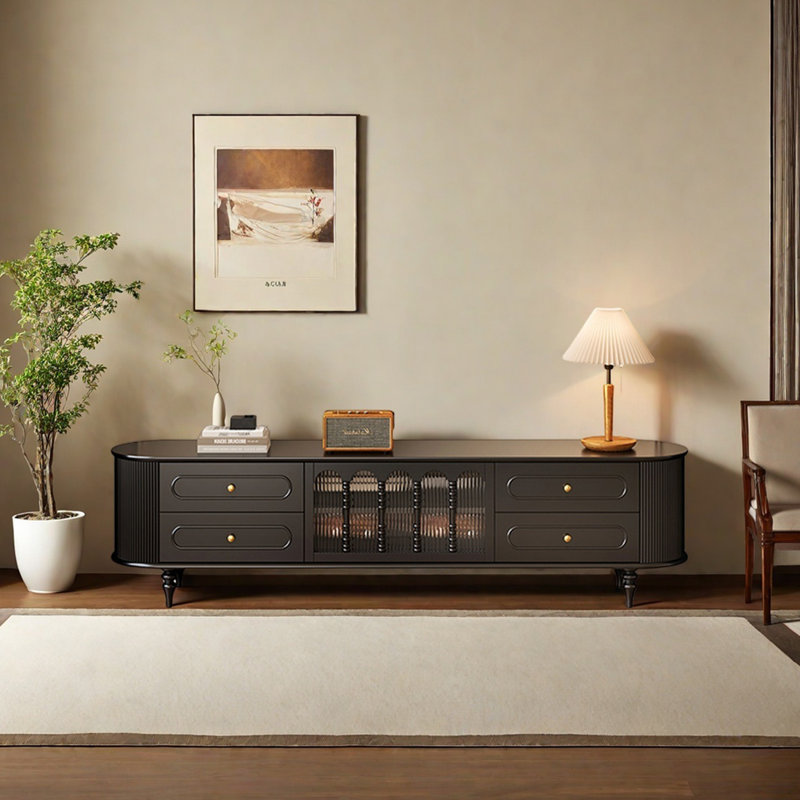 Meuble télé en bois de bouleau, 78.74"