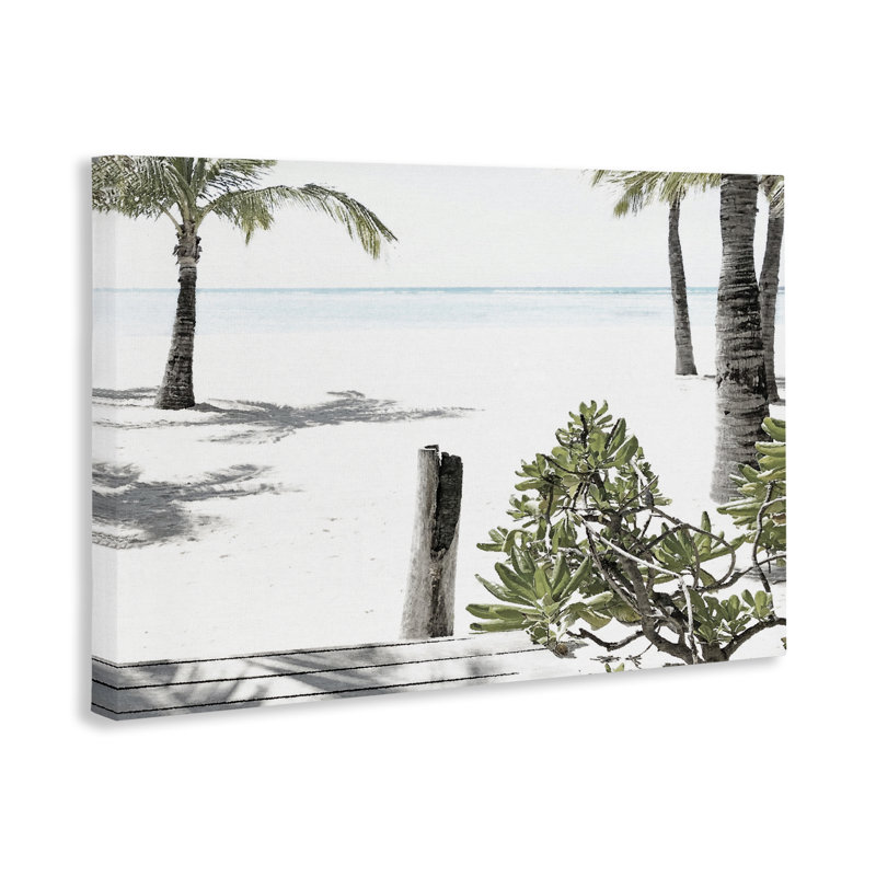 Toile de paysage Shoreline Palms, conception par Noah Bay, H 16 po x l 24 po