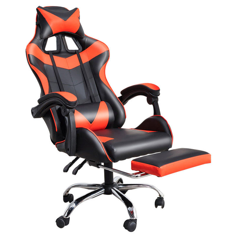 Fauteuil de jeu PC et de course, Rouge / noir