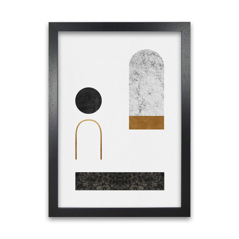 Orara Abstract Geometric II - Print, Black Framed, 42cm H x 29cm W x 1cm D