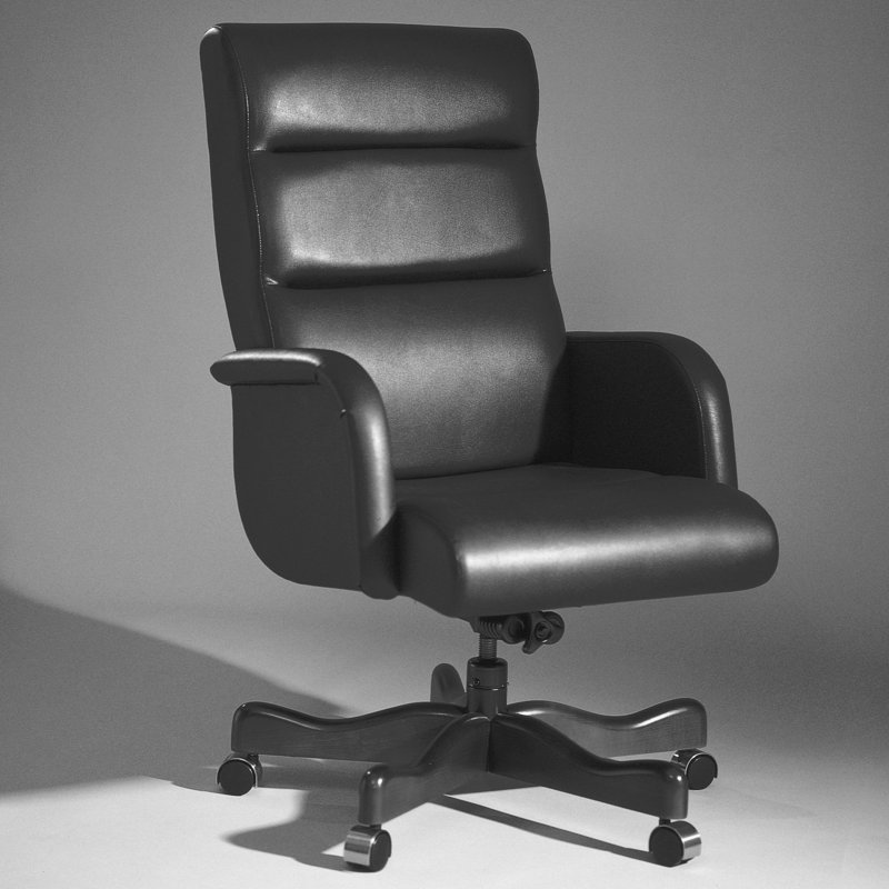 Polyester Blend Executive Chair, Currant, Mahogany, Tilt Lock Not Included