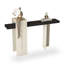 Console beige en bois massif avec forme rectangulaire noire-1785553327