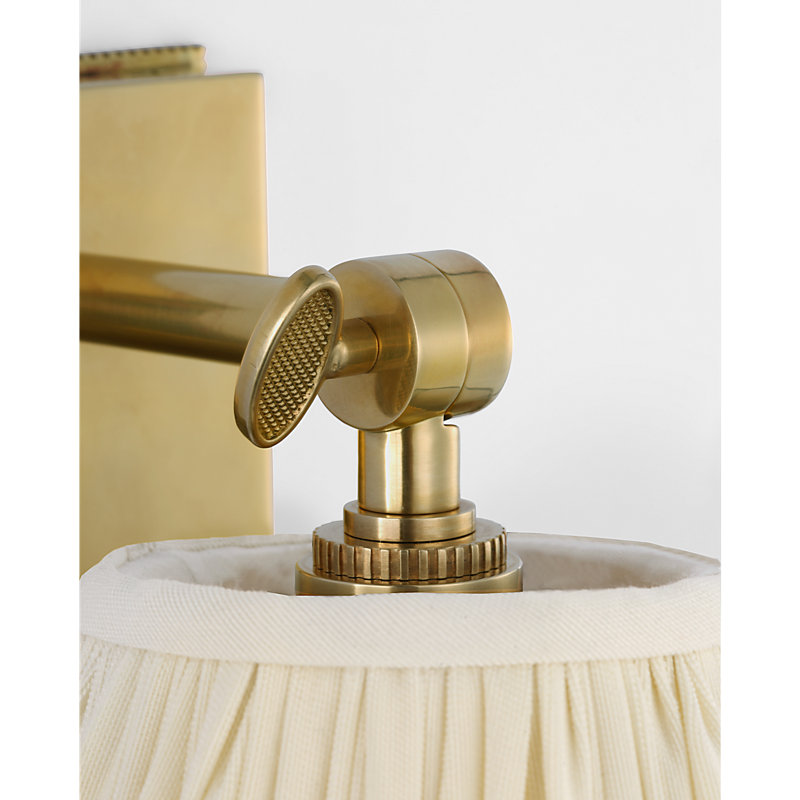 Marie Flanigan 1 - Light Armed Sconce, Soft Brass, White