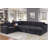 U-Shaped Upholstered Sectional with Sleeper Sofa, Console with USB & Chaise-534350123