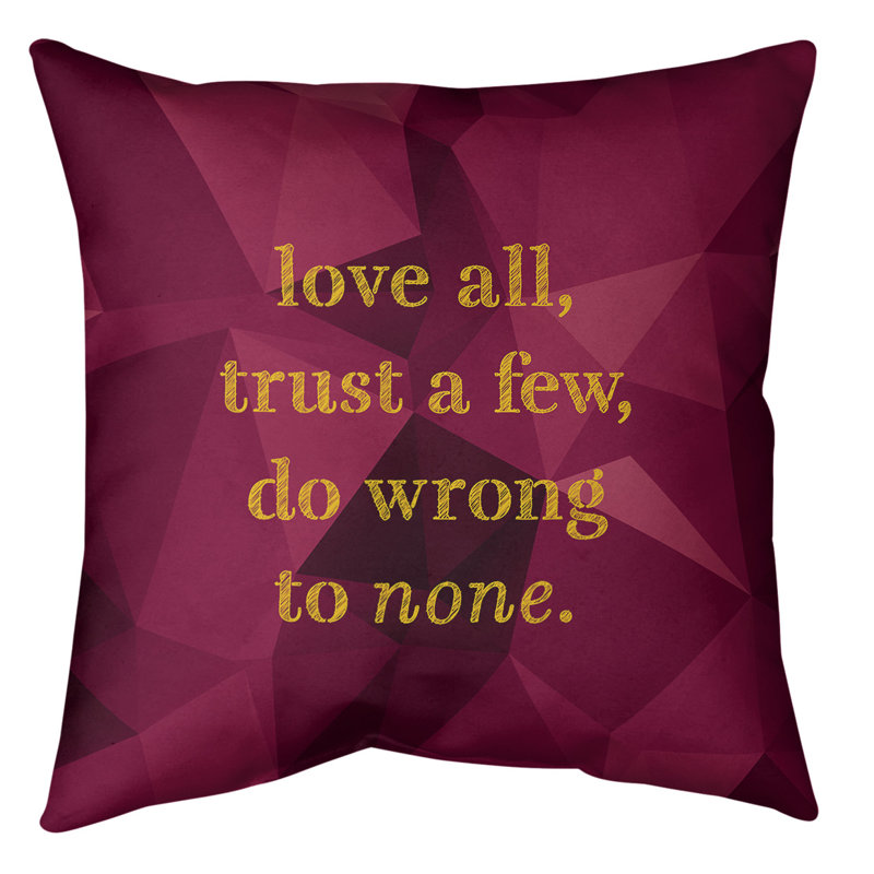 Floor Pillow, 28" x 28", Dark Pink/Gold
