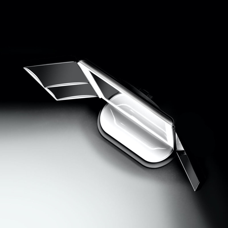Modern Lighted Magnifying Makeup Mirror, White