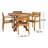 Renaud Solid Acacia Wood 4-Person Patio Dining Set 