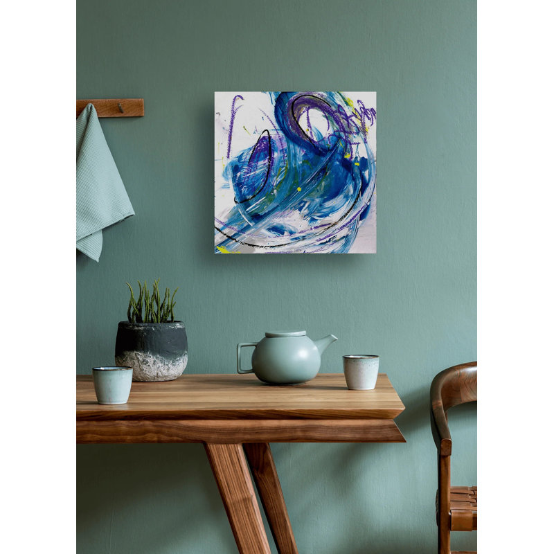 Kyanite - Artist Enhanced Canvas Print, 12" H x 12" W x 1.75" D, Brown Framed Canvas