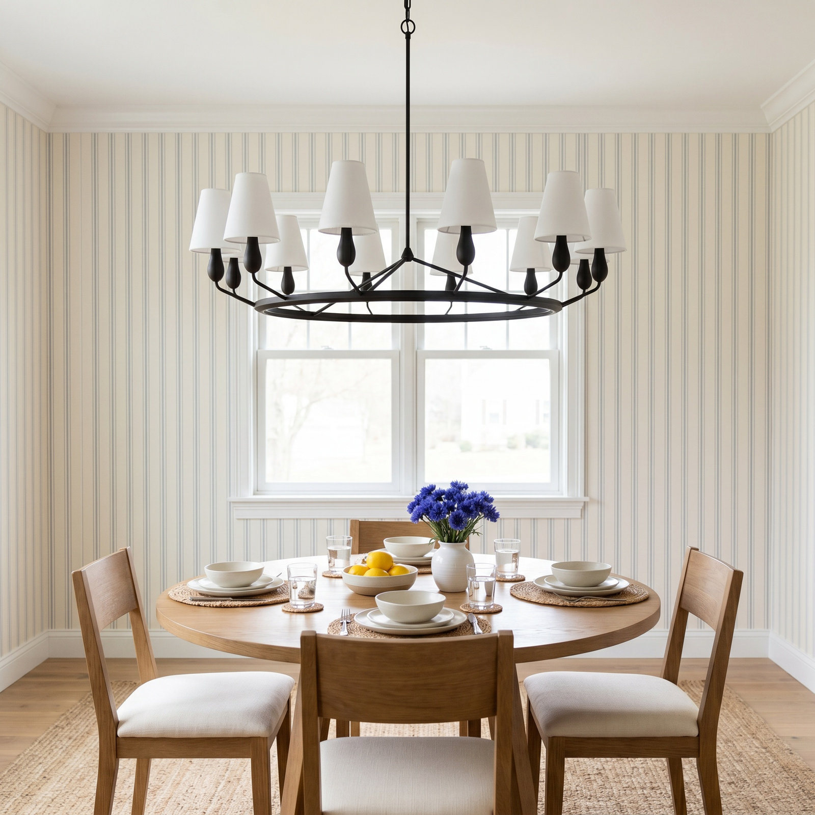 12 - Light Dimmable Chandelier, Aged Iron