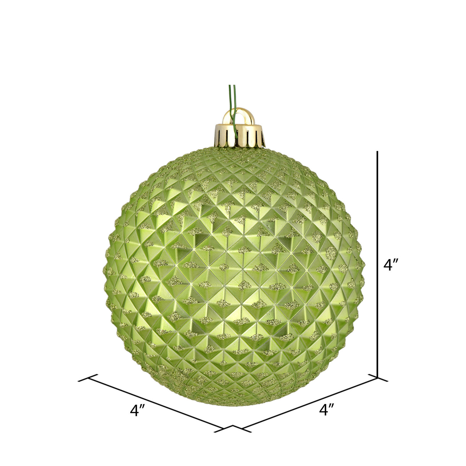 Durian Glitter Ball Ornament, Celadon