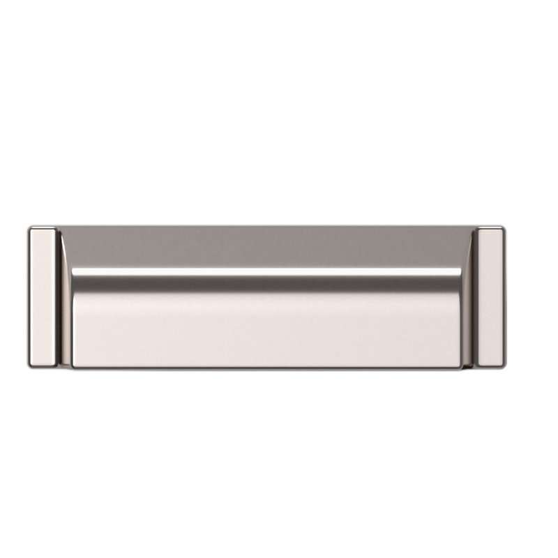 Polished Nickel Transitional Cup Pull with Mounting Hardware