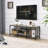 Pursley Industrial TV Stand for TVs up to 55 Inch, Gray Entertainment Center with Storage Shelves, Rustic Media TV Console Table for Living Room, Bedroom, or Gaming Room-2040188487-2040188490