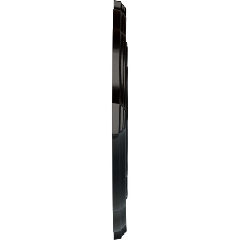 Endurathane Pesaro Ceiling Medallion, 36"W x 26"H x 1 1/2"P, Hand-Painted Jet Black Finish, Jet Black