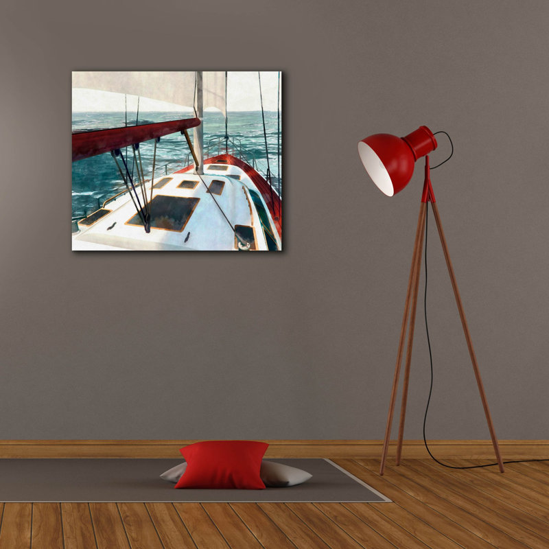  «Sailing The Seas 1» par Alonzo Saunders, art mural sur toile, 30 po x 26 po, H 26 po x l 30 po