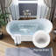 Baignoire sur pattes en acrylique autoportante de 67 po avec pieds et bonde 67 po