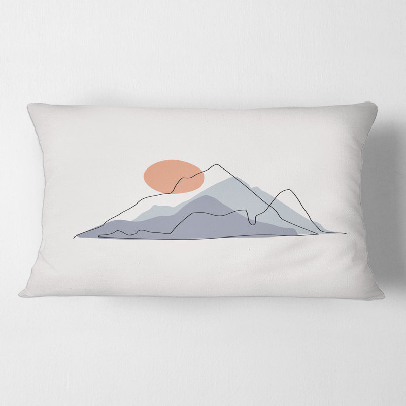 Housse de coussin et insert rectangulaire Mountainscape with Moon