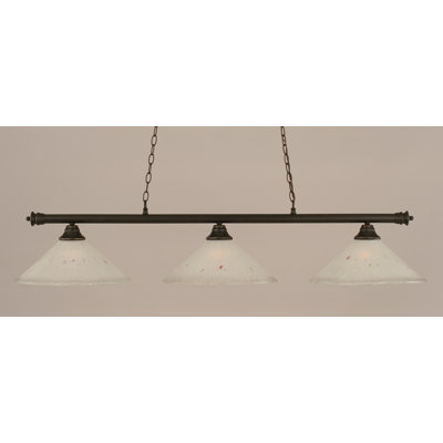Mendez 3 Light Bar With 16" Glass