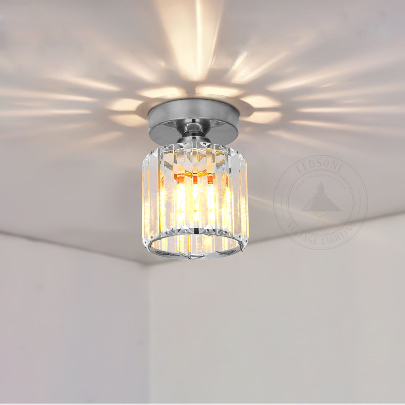 Laronda Crystal Semi Flush Mount, Yes