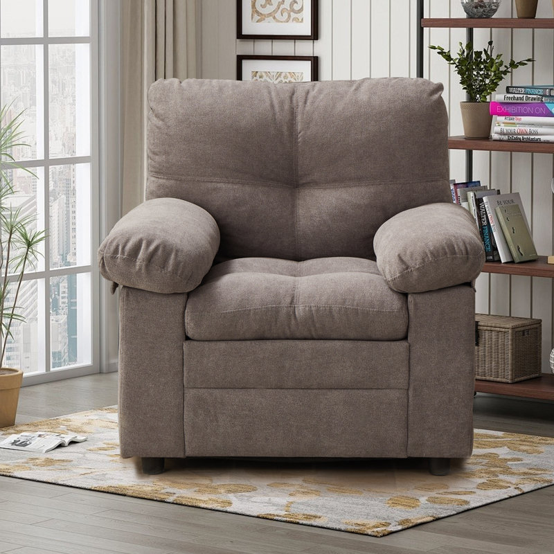 Markan Upholstered Armchair, Light Gray