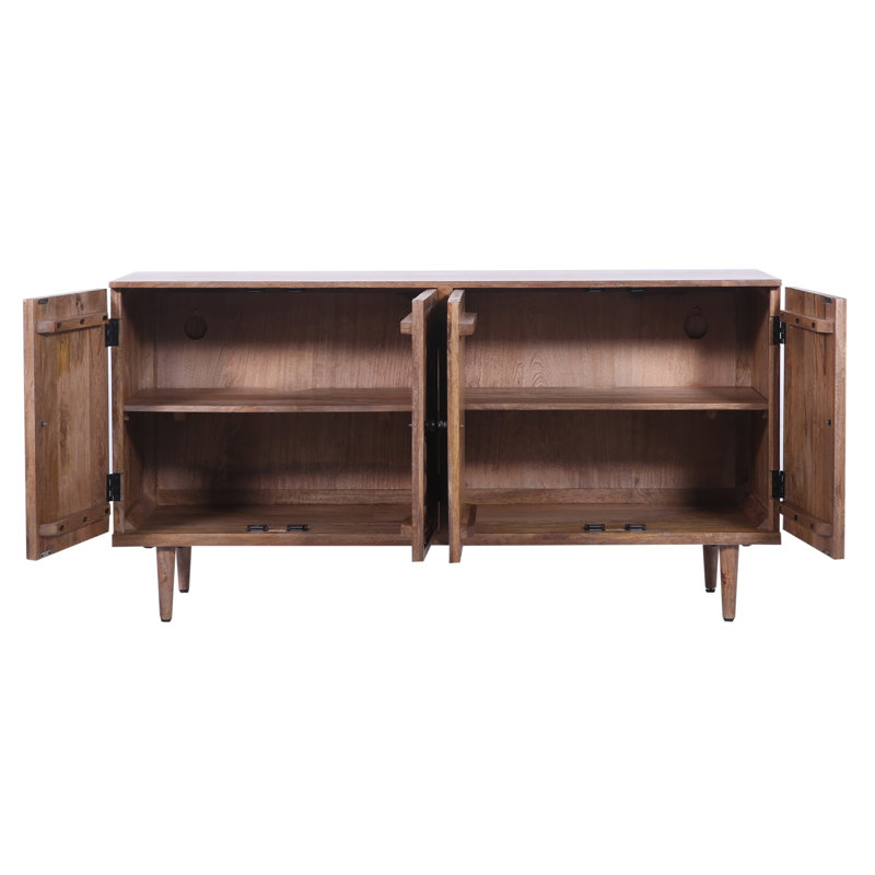 Lowndes Warm Brown Four Door Credenza