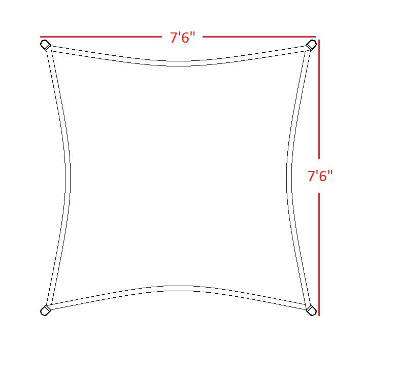 Voile d’ombrage carré 11 pi 10, Jaune, 11 pi 10 po x 11 pi 10 po