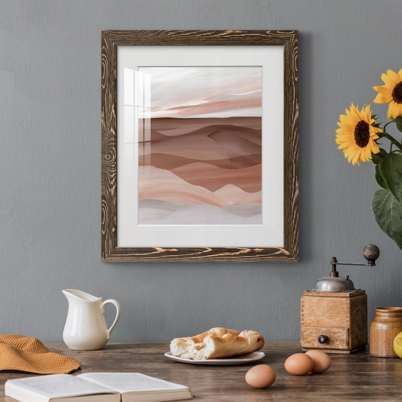 Sedona Valley - peinture encadrée, H 20 po x l 17 po x P 1,5 po, Papier, cadre noyer