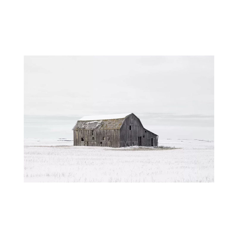 Barn In Winter by Leah Straatsma - Wrapped Canvas Print, 66.04 cm H x 45.72 cm W x 1.91 cm D