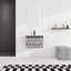 Meuble-lavabo mural 24 po avec lavabo en céramique et porte d'armoire à fermeture en douceur 24 po-125515100