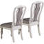 Ensemble de 2 chaises de salle à manger, chaises capitonnées au design unique et chaises d'appoint