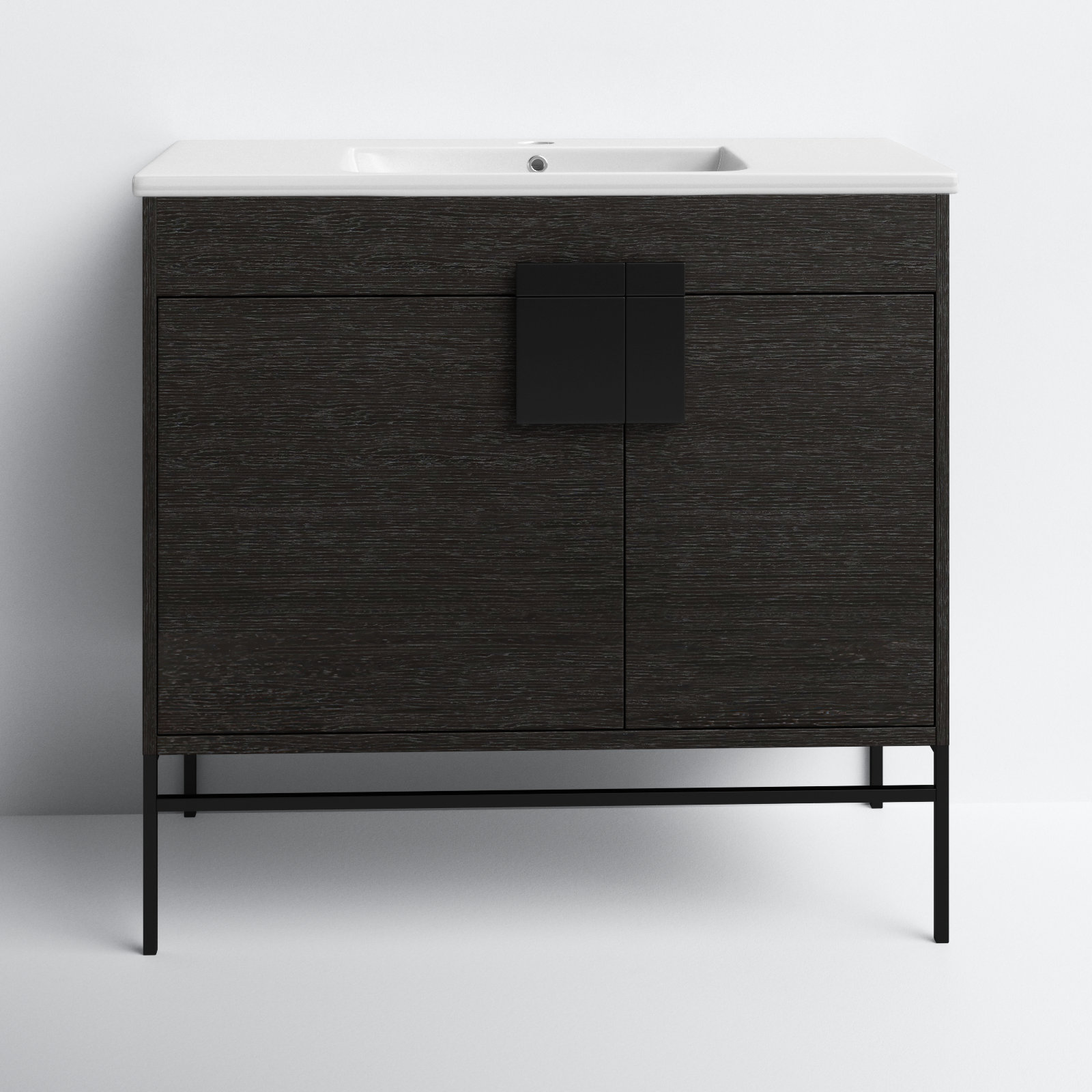Maisie 36'' Single Bathroom Vanity, Black Matte, Black