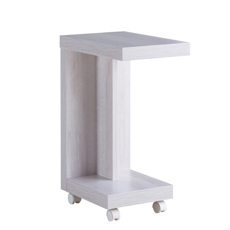 Wheel End Table, White Oak