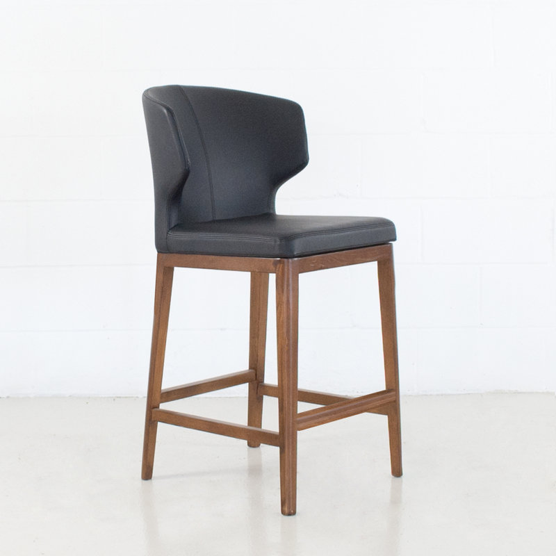 Tabouret de bar et de comptoir Aislinn, Noir, Tabouret de comptoir (siège d'une hauteur de 26 p