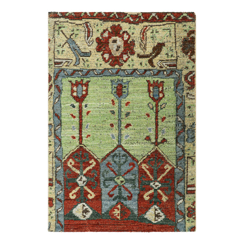 Rug & Kilim’S Tribal Rug With Primitivist Geometric Patterns, Rectangle 6' x 9'