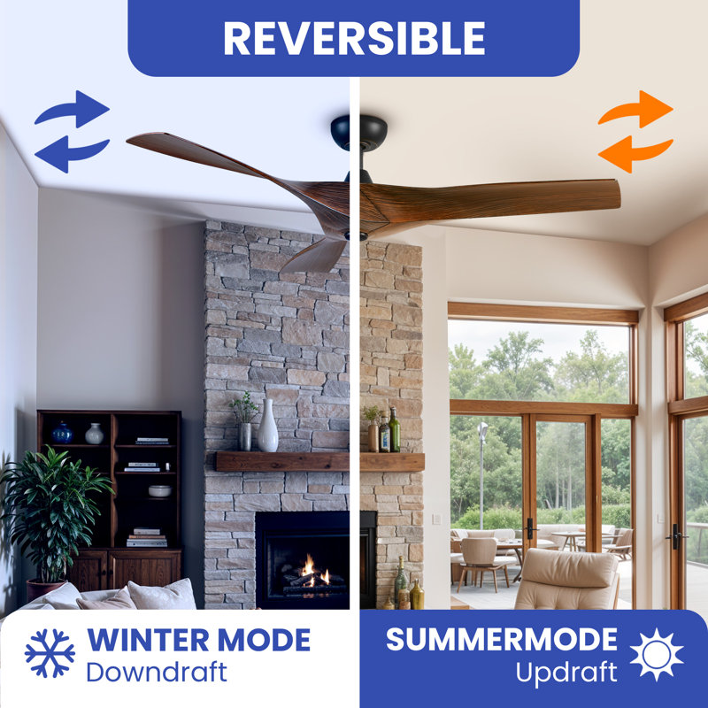 Karroll 52'' Ceiling Fan, Walnut