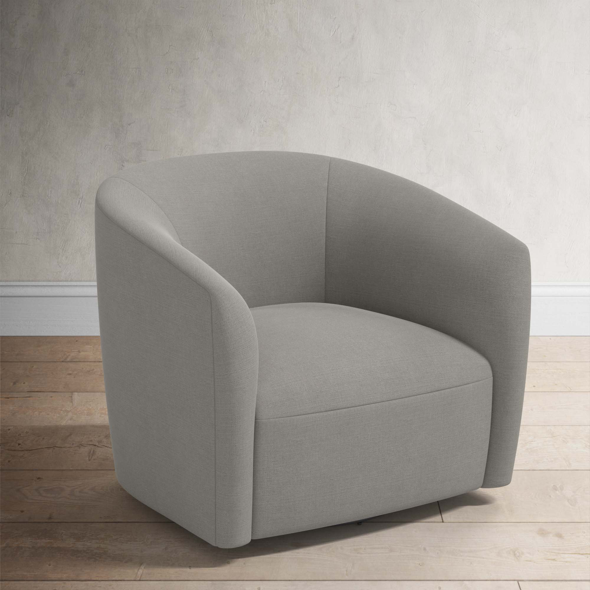 Marita 32" Barrel Chair, Classic Grey Linen
