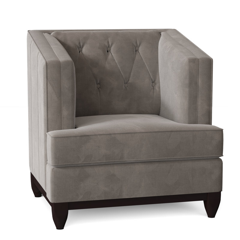 Ali Tufted Armchair, Bella Granite