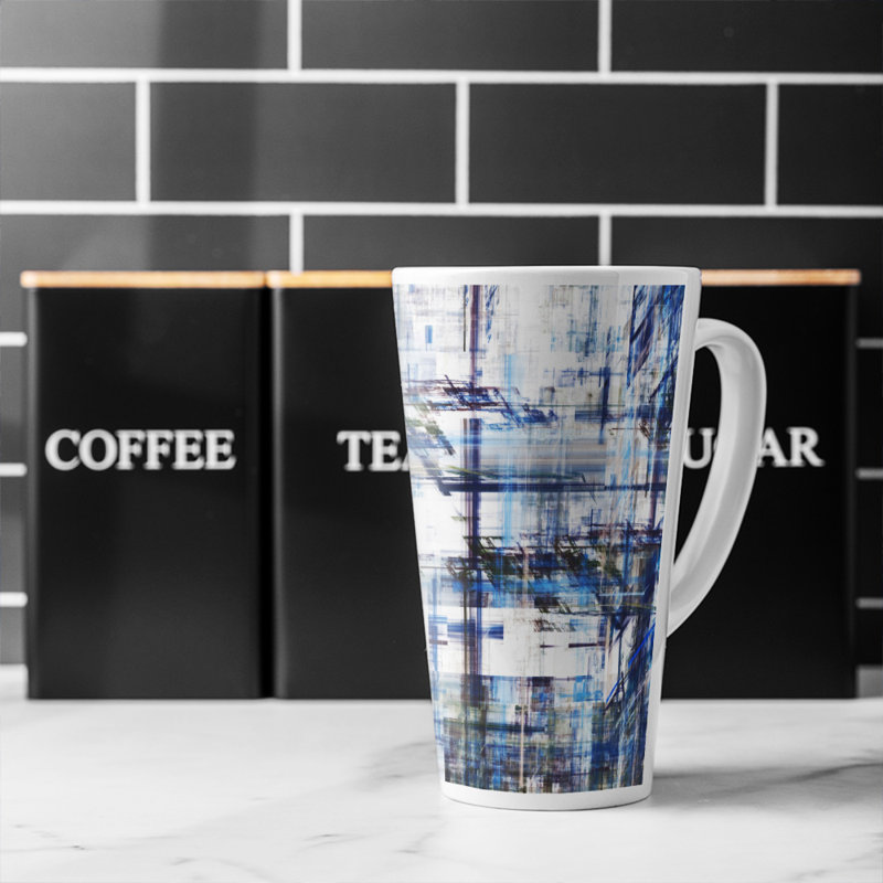 Grunge Pattern Latte Mug