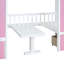 Lit superposé simple au dessus d'un lit simple avec table à langer, lit superposé se transformant en lit supérieur et bureau en duvet-1545939213