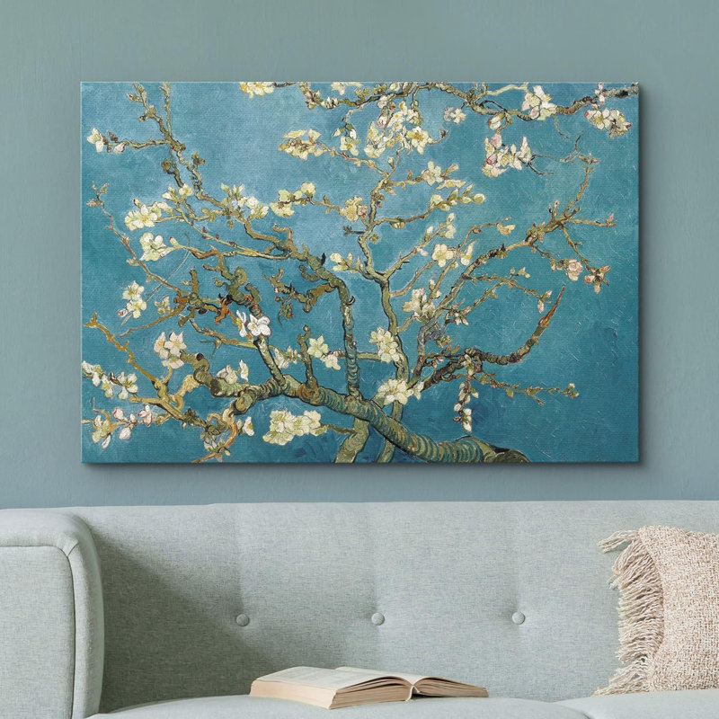 «Famous Artwork Almond Blossom» par Vincent Van Gogh, reproduction d'art sur toile tendue, H 16 po x l 24 po x P 1,5 po