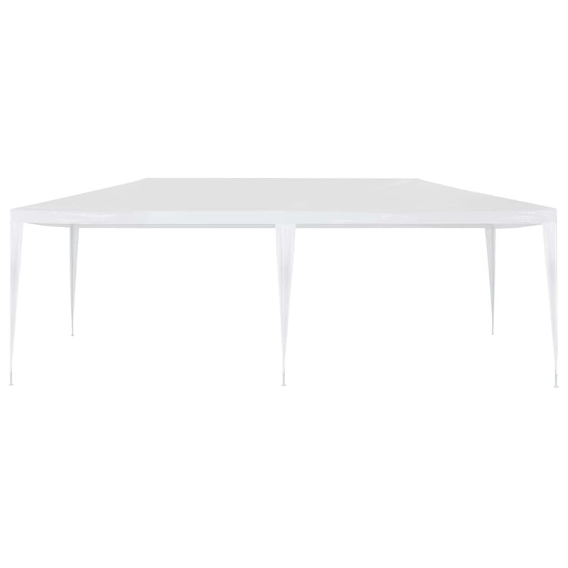 Party Tent White Polyethylene with Steel Frame 10 x 20 ft Folding Outdoor Event Canopy