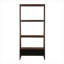 Grande étagère de style échelle de 68 pouces à 4 niveaux, configuration flexible en bois massif de couleur brune