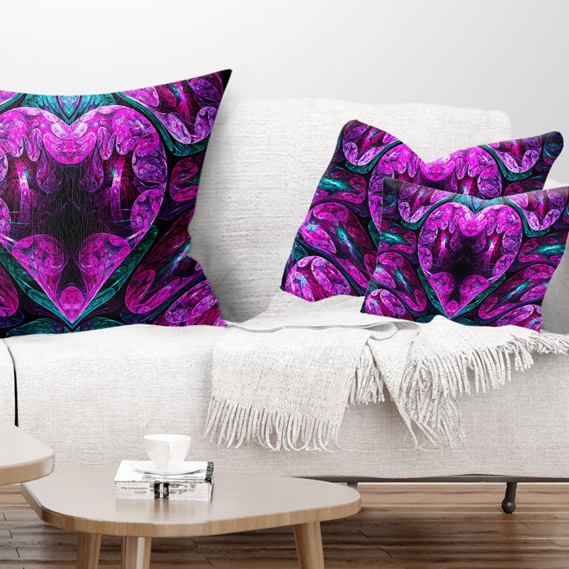 Coussin lombaire à coeur mystical à froid floral