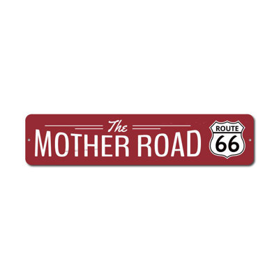 The Mother Road Custom Aluminum Sign
