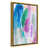 Toile avec cadre flottant or
