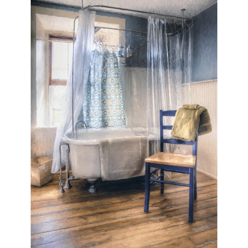 «Afprès Bath» par Scott Norris - peinture encadrée, H 31,25 po x l 25,25 po